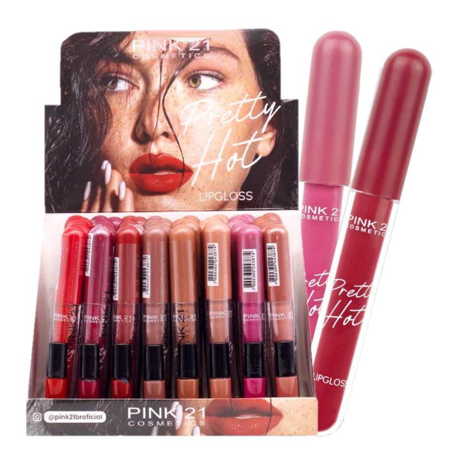 Pink21 - Lip Gloss Pretty Hot CS4195 - Kit C/8 Und ( Validade: 11