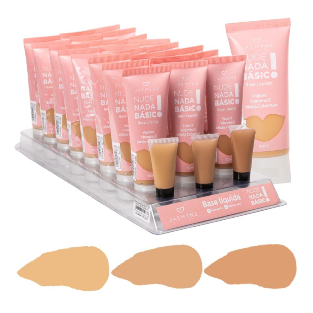Jasmyne - Base Liquida Nude Nada Basico JS00058 (B) - 24 UND