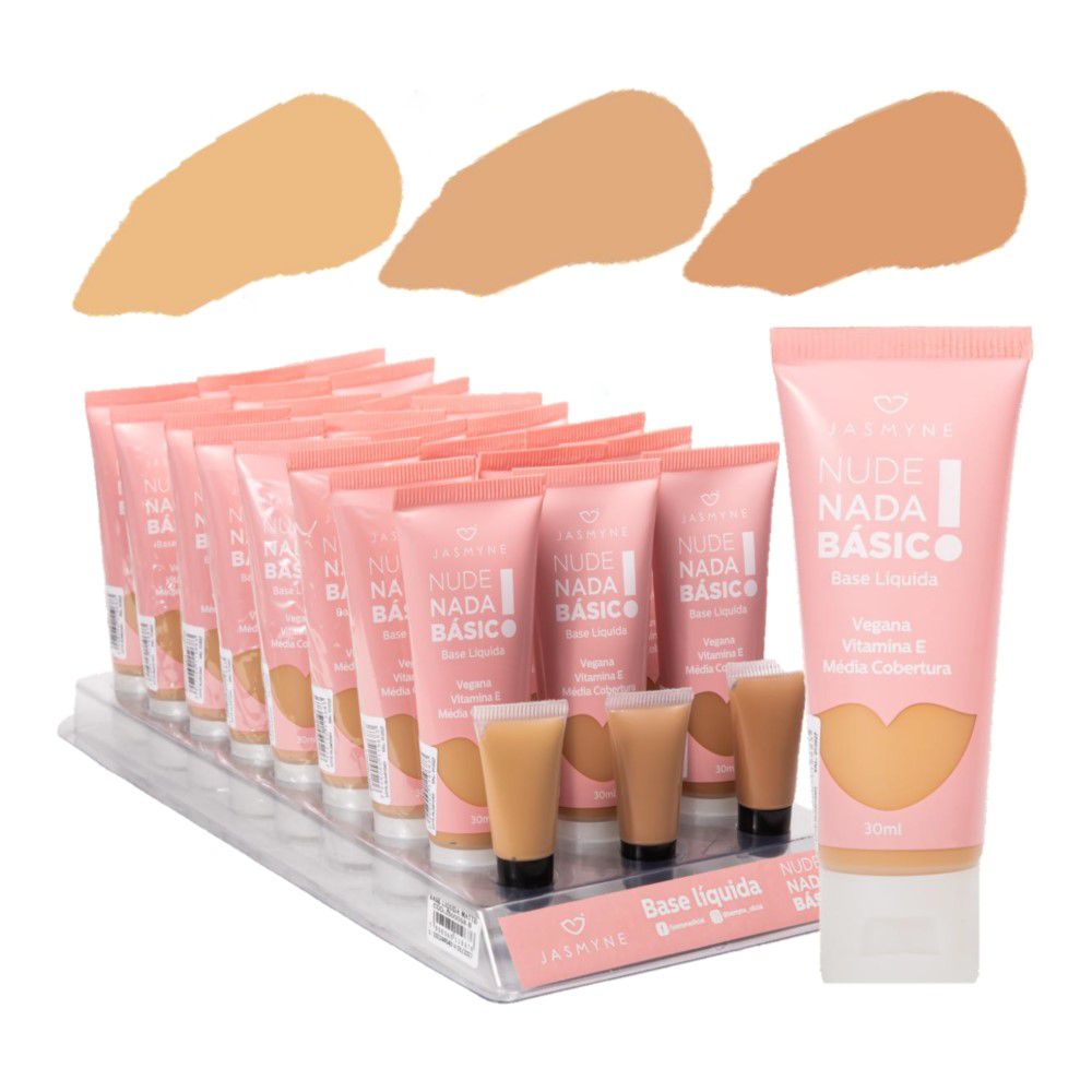 Jasmyne - Base Liquida Nude Nada Basico JS00058 (B) - 24 UND