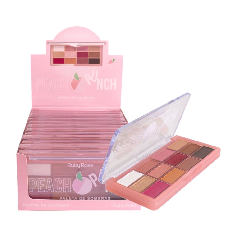 Ruby Rose - Paleta de Sombras Peach Punch HB1093 - 12 UND