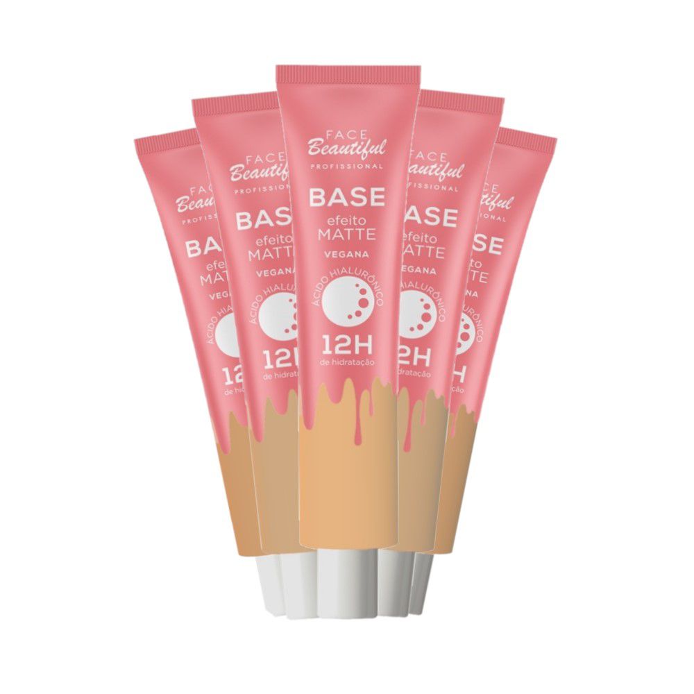 Face Beautiful - Base Matte Vegana 12h Hidrataçao A (FB443) - 06
