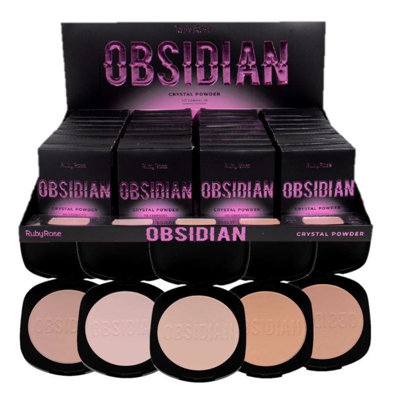 Ruby Rose - Pó Crystal Powder OBSIDIAN HB1800 G1 - 36 Unid