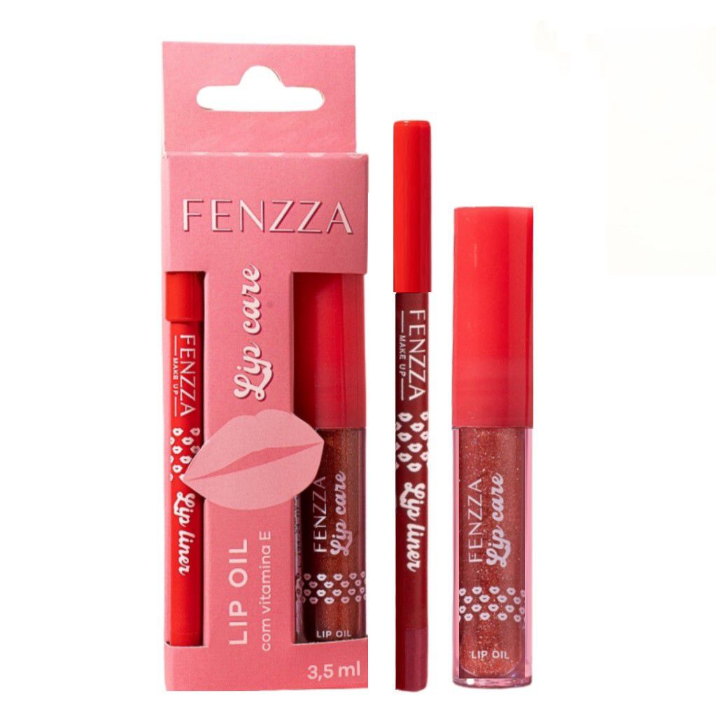 Fenzza - Kit Lip Oil + Contorno Labial 4 Cores FZ22023 - 4 Kits