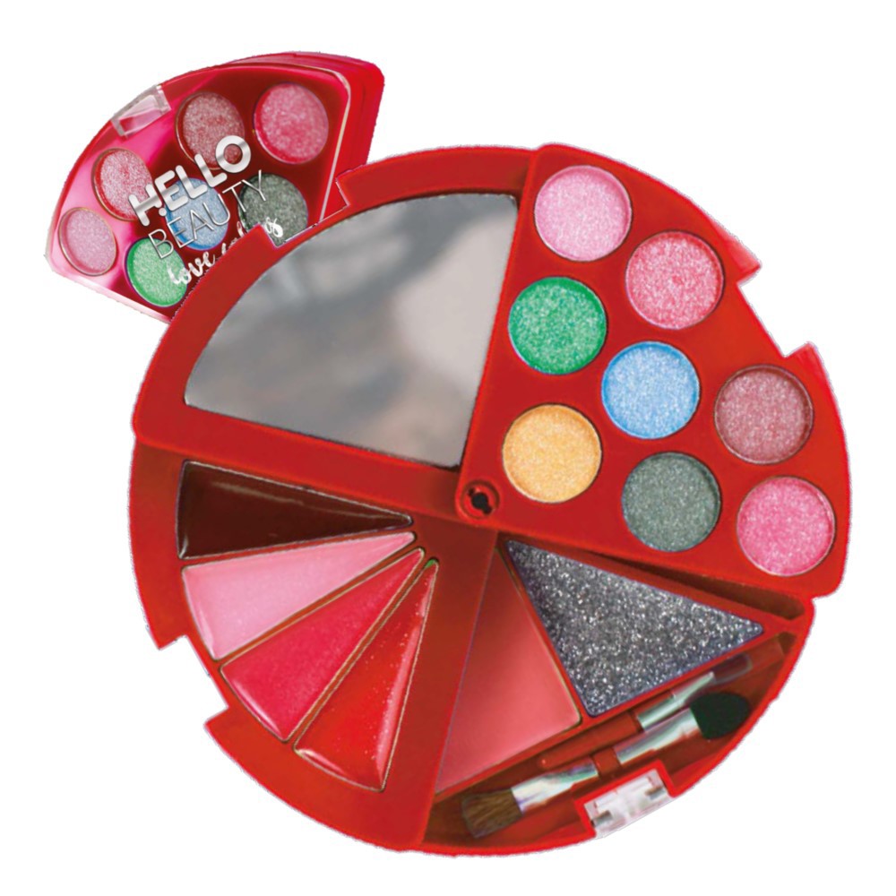 Hello Beauty - Kit de Maquiagem Teen Pizza HB611 - 12 Unid