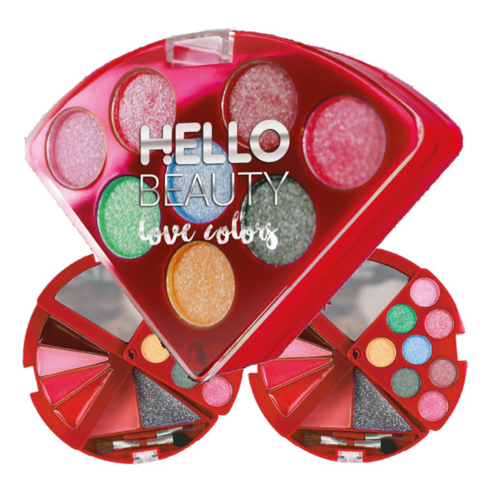 Hello Beauty - Kit de Maquiagem Teen Pizza HB611 - 12 Unid