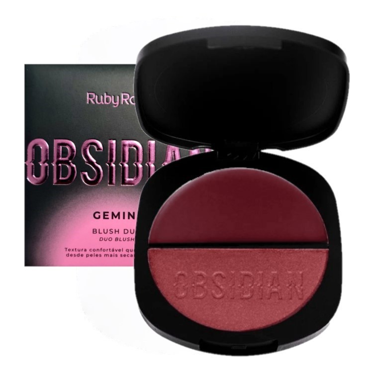 Ruby Rose - Blush Duo Gemini OBSIDIAN HB1000G1 - 03 Unidades