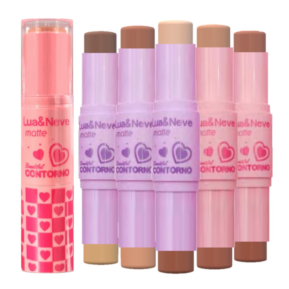 Lua e Neve - Contorno Stick Matte 2 em 1 LN02477 - 6 Und - Distribuidora  JCF - Fornecedor de Maquiagem em Atacado, Cosméticos em Atacado,  Distribuidora Ruby Rose Atacado