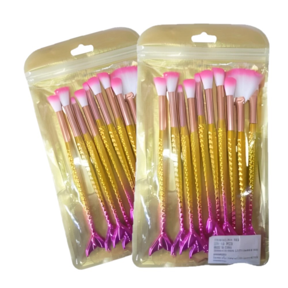 dear HEROINE シリーズ 5点セット Hello Mini - Kit com 10 Pinceis Sereia BKT505 - 1 Kit