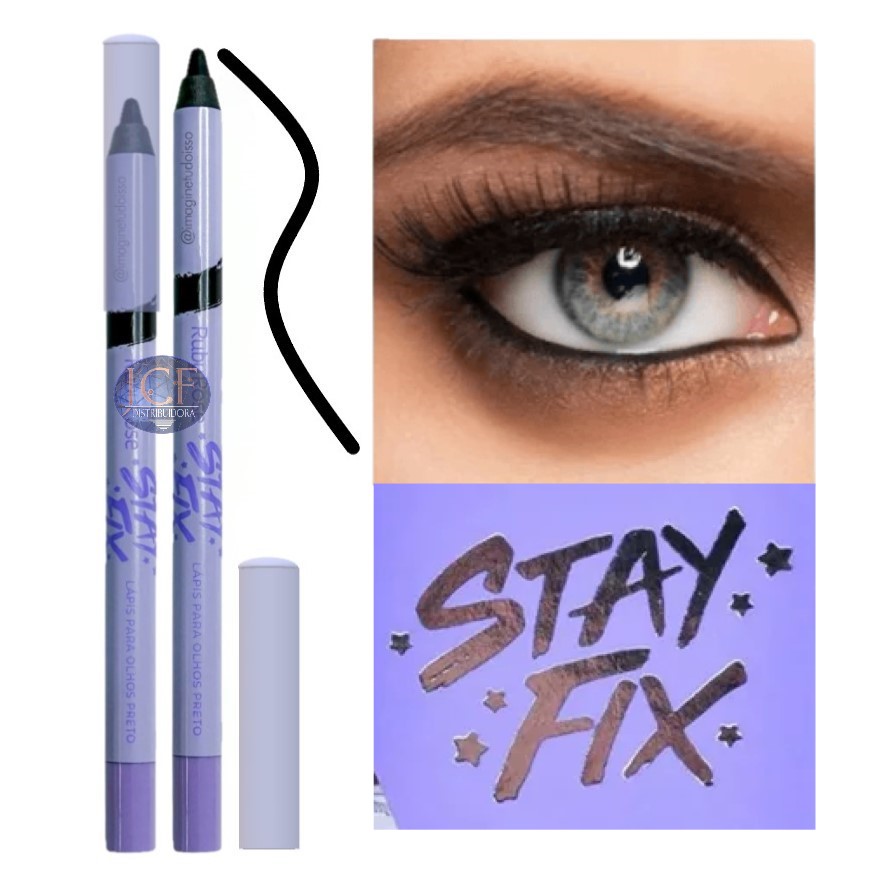 Ruby Rose - Lápis de Olho Preto HB520 Stay Fix - Distribuidora JCF