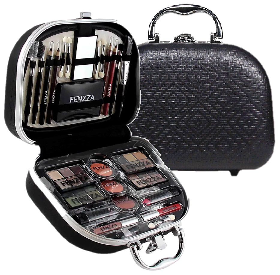Maleta de Maquiagem Completa Preta Fenzza FZ60001 - Distribuidora