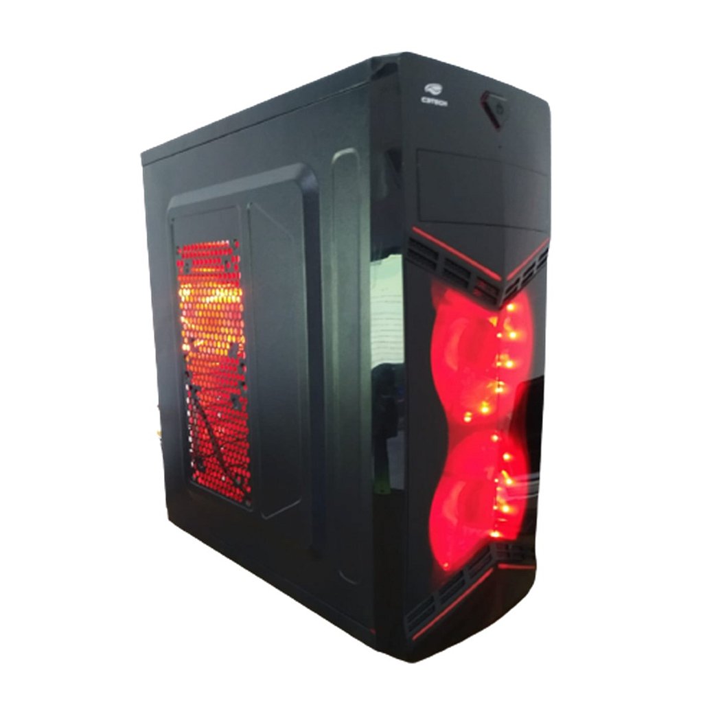 Gabinete Gamer C3Tech MT-G90Bk com 03 Cooler Fan LED Vermelho - Camura  Online - Loja de Informática