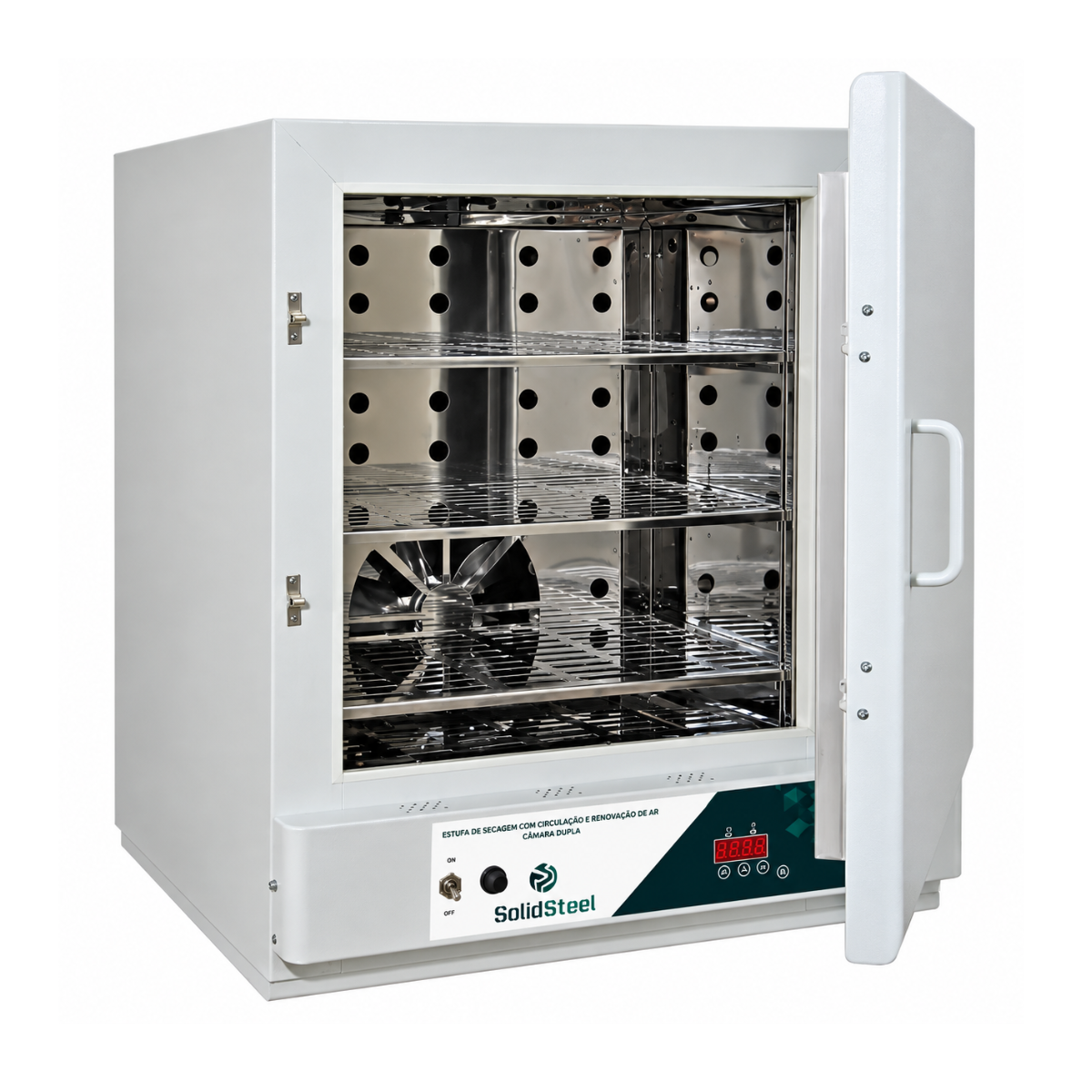 Estufa de secagem SolidSteel – gabinete em aço carbono com pintura epóxi