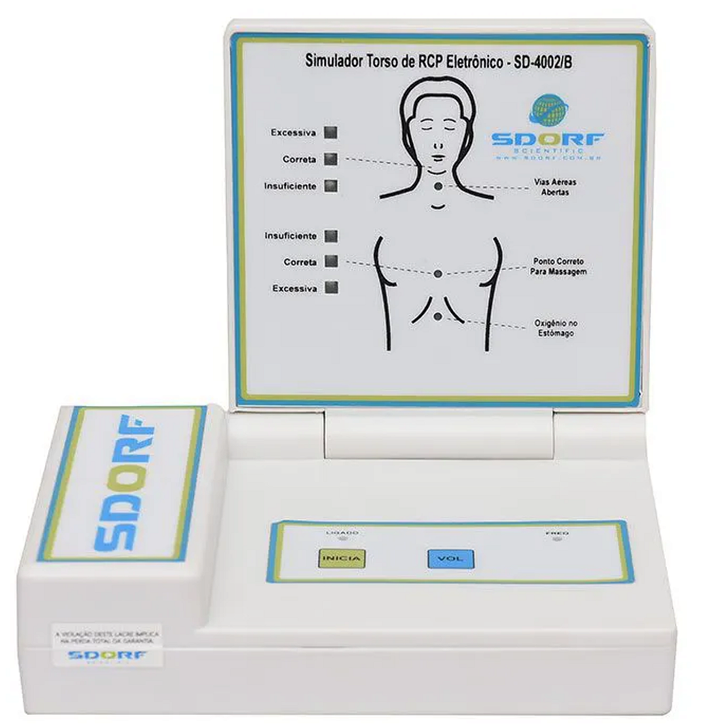 SIMULADOR DE RCP TORSO C/ DISPLAY ELETRÔNICO - SD4002/B-SDORF