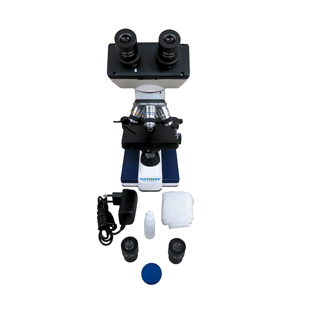MICROSCÓPIO BINOCULAR DUPLA ILUMINAÇÃO 2000X PROFISSIONAL