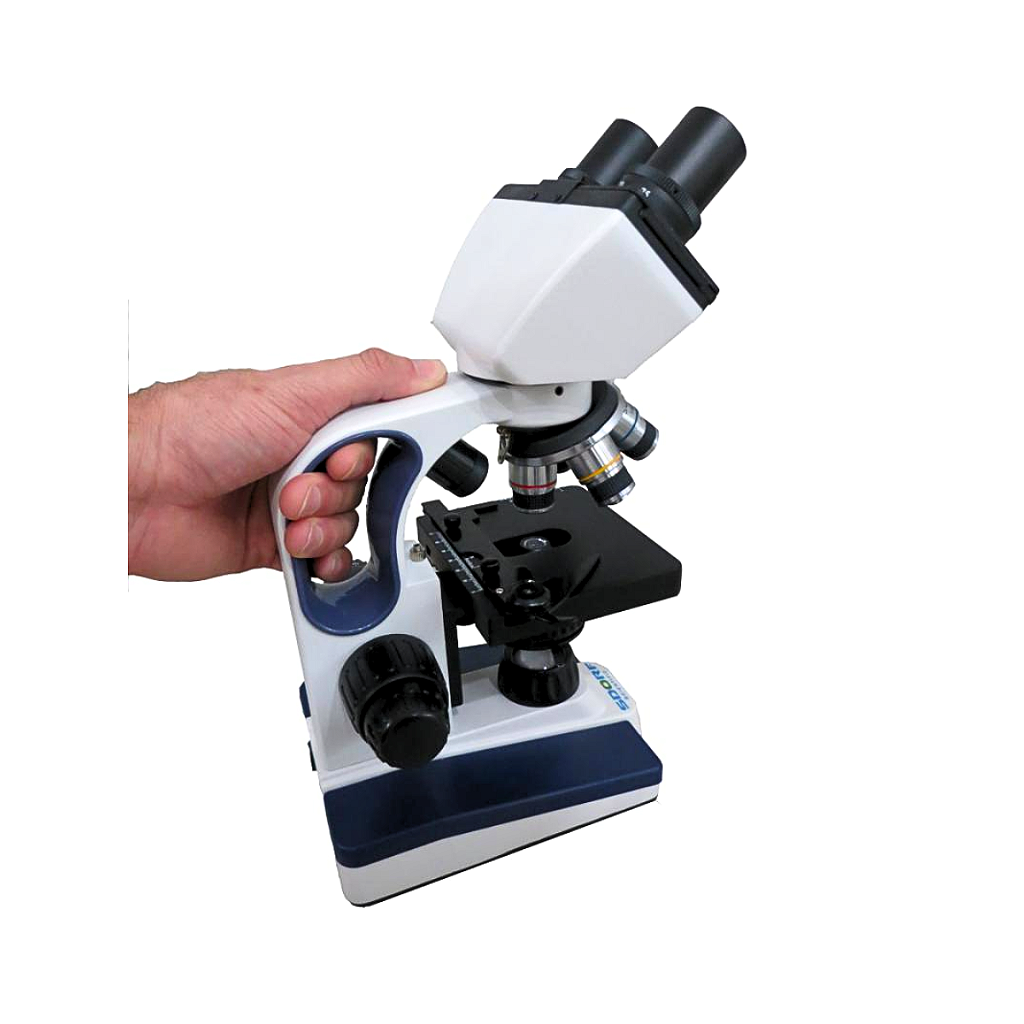 MICROSCÓPIO BINOCULAR DUPLA ILUMINAÇÃO 2000X PROFISSIONAL
