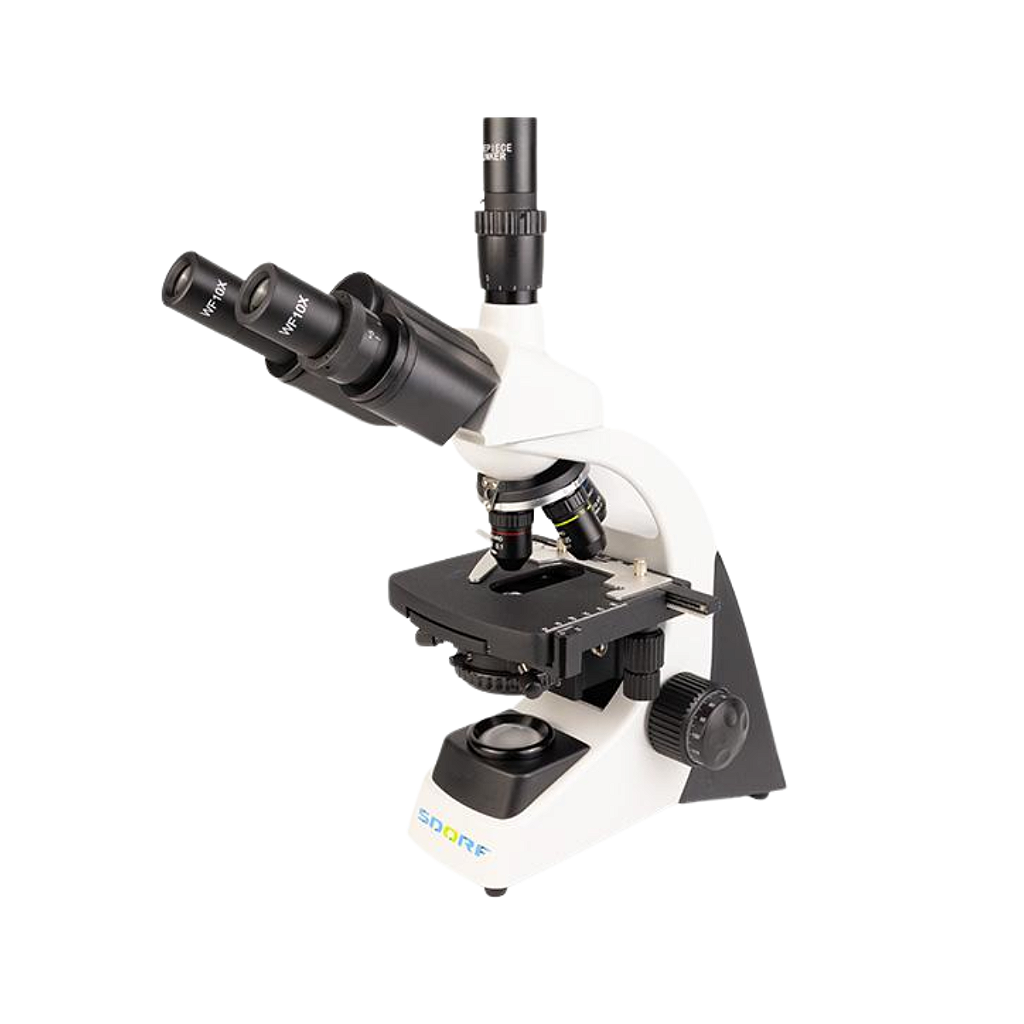 MICROSCÓPIO BIOLÓGICO TRINOCULAR C/ AUMENTO DE 40X A 2.000X