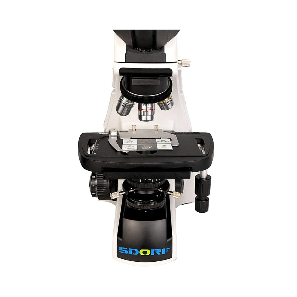 MICROSCOPIO BIOLOG BINOCULAR OPTICA PLANA INF AUMEN.40-1600X