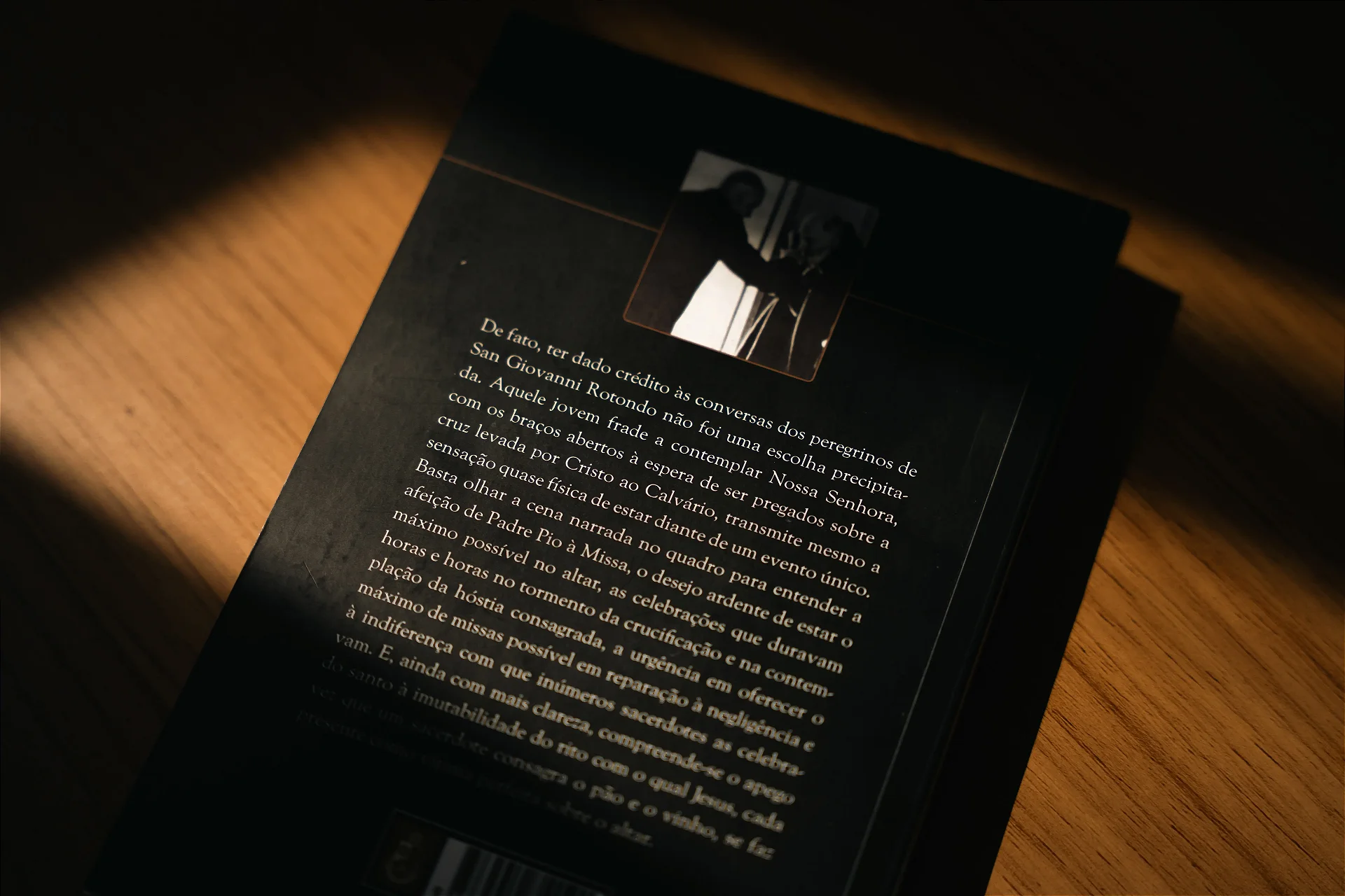 Banner Secundário 3: Imagem do livro e Padre Pio