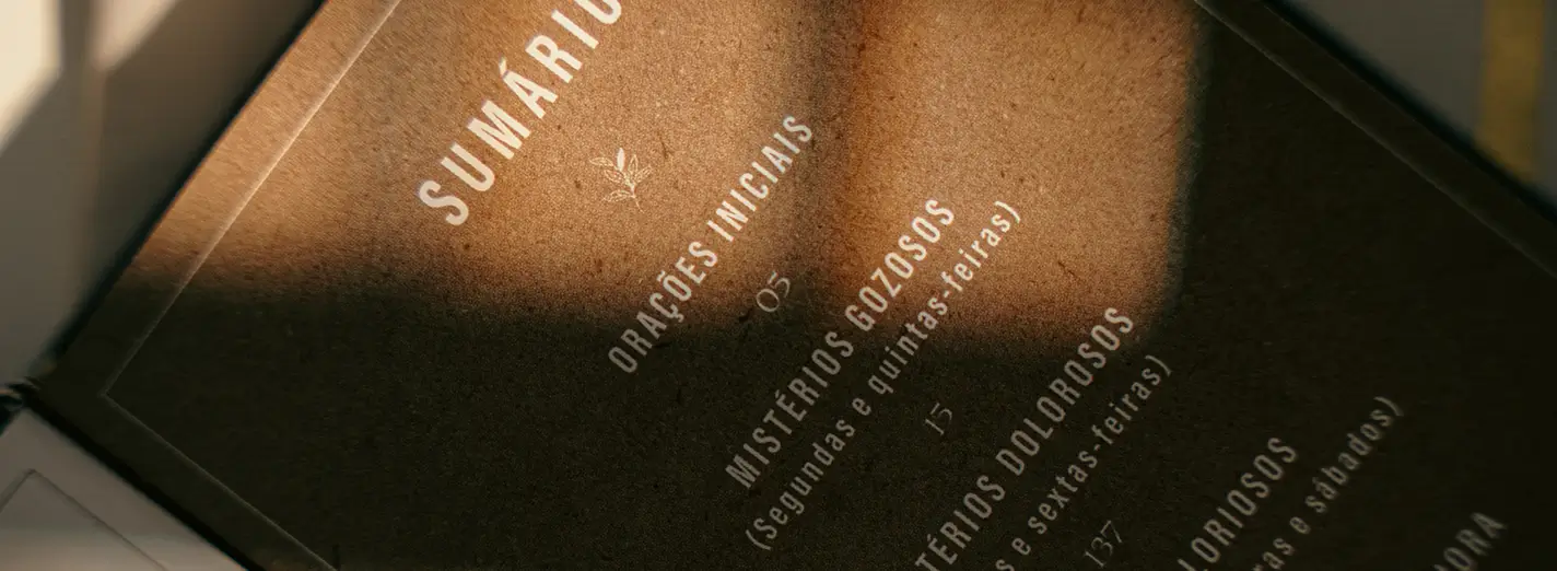 Sumário do Livro aberto