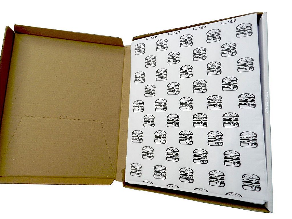 Papel Acoplado Estampado para Hamburguer Frios Lanches - 40x40cm - 2kg