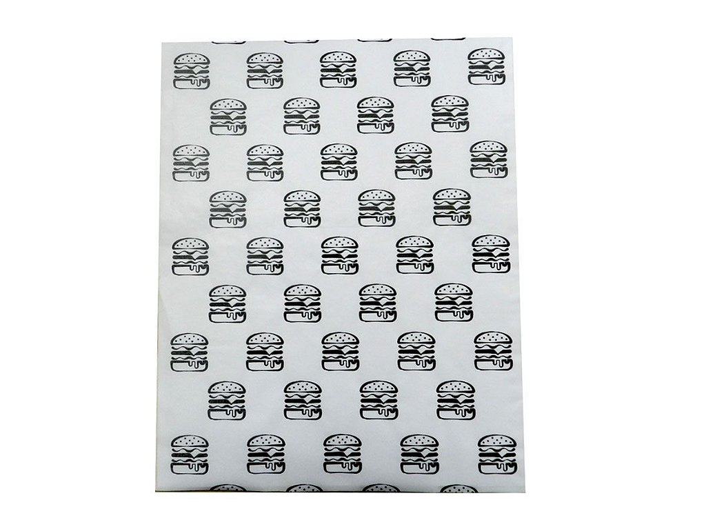 Papel Acoplado Estampado para Hamburguer Frios Lanches - 40x40cm - 2kg