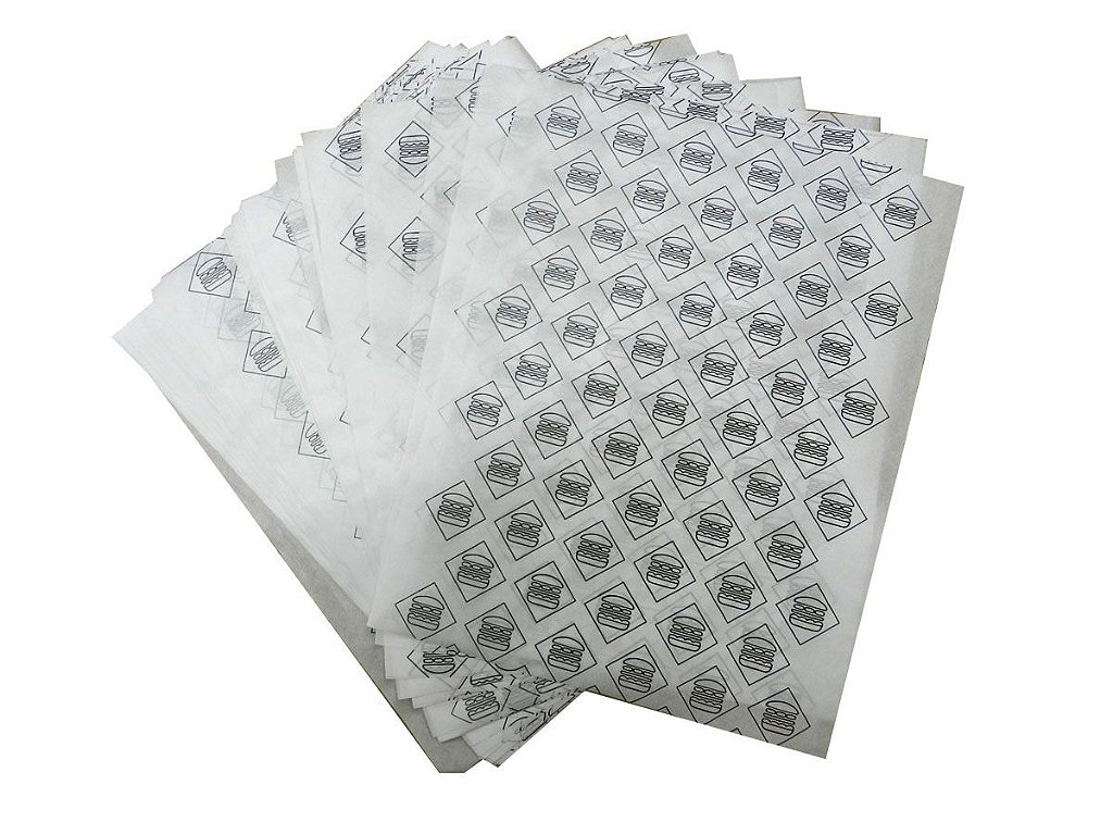 Papel Acoplado Estampado para Hamburguer Frios Lanches - 40x40cm - 2kg