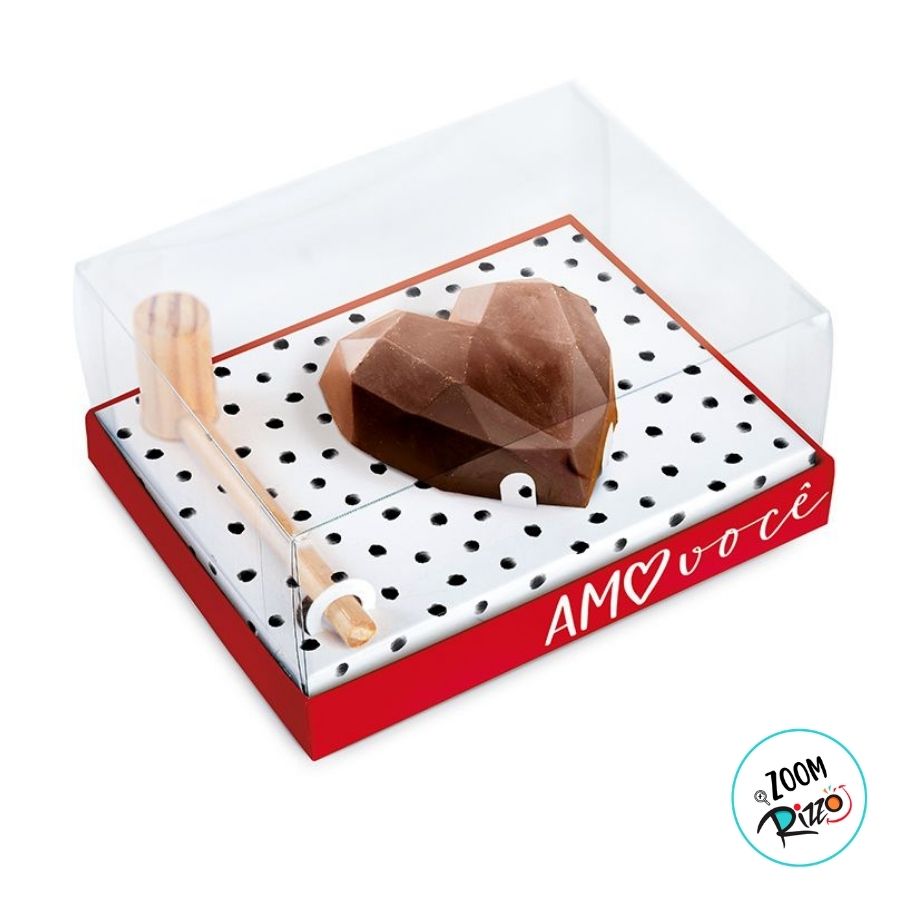 Caixa Pinhata para Coração de 200g com Martelinho - Tanto Amor - 1