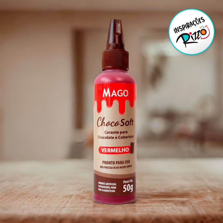 Corante ChocoSoft Vermelho - 50g - 1 unidade - Mago - Rizzo - Loja
