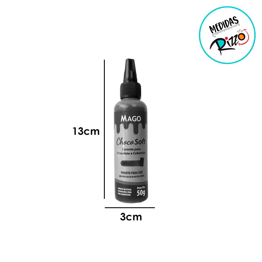 Corante ChocoSoft Vermelho - 50g - 1 unidade - Mago - Rizzo - Loja