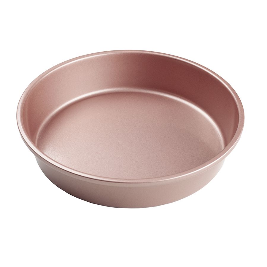 Forma Aço Carbono Redonda - 24cm - Rose Gold - 1 unidade - Cromus