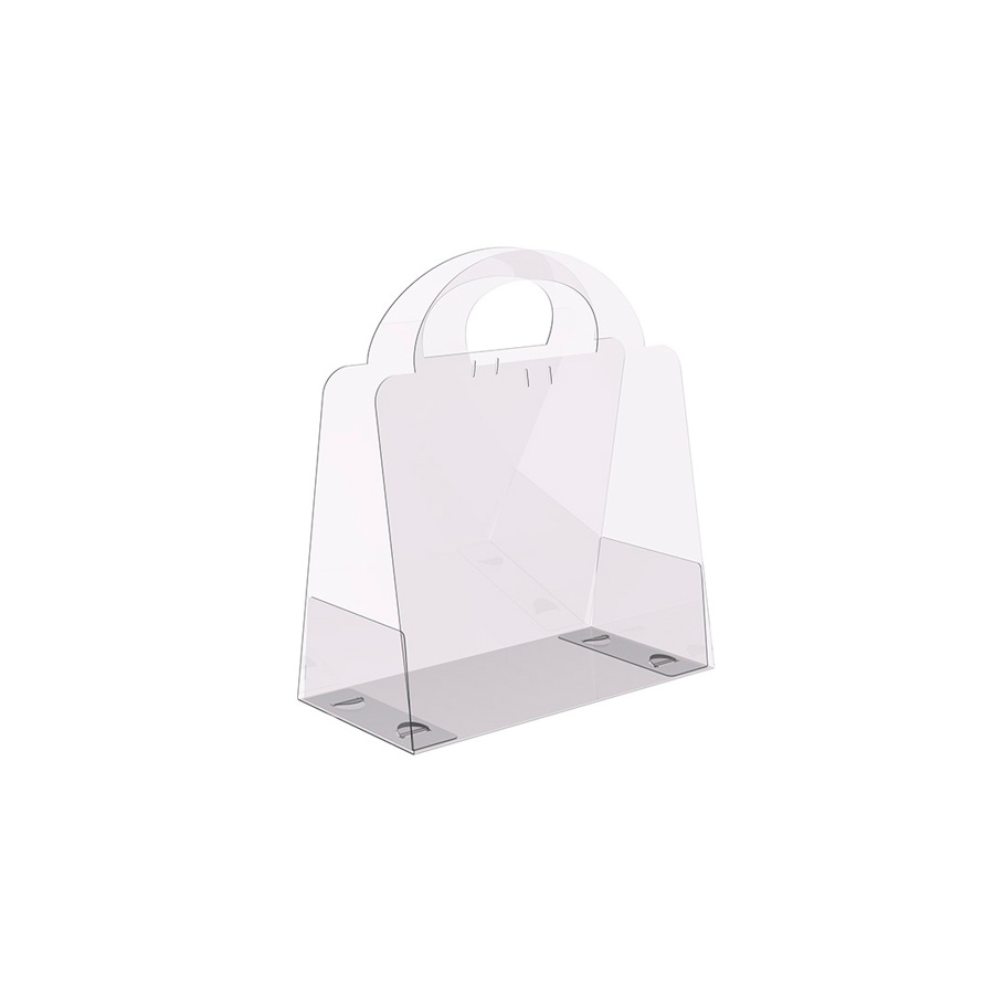 Sacola Transparente Bag com Alça M - 21x18x9cm - 1 unidade - Rizzo