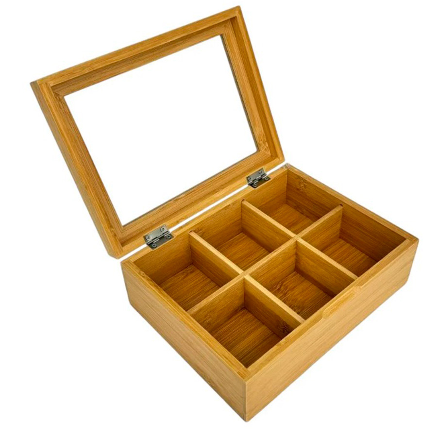 Caixa de Chá Mystic de Bambu - 21x16x7,4cm - 1 unidade - Rizzo