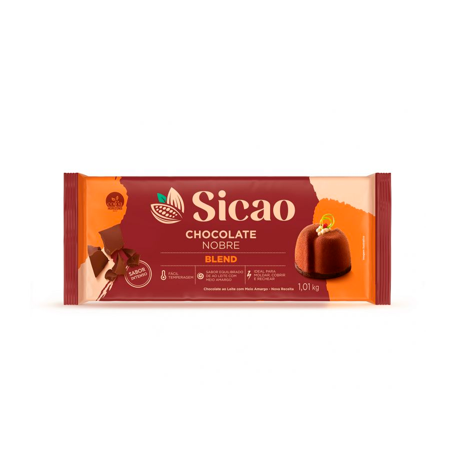 Chocolate Blend Gold Barra 1 kg Sicao Rizzo Confeitaria - CRM-BL