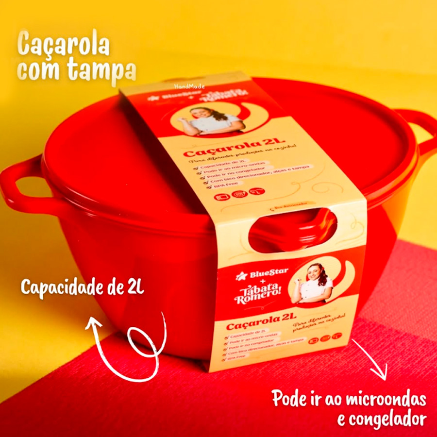 Caçarola com Tampa Vermelha - 2l - 1 unidade - BlueStar - Rizzo - Loja de  Confeitaria | Rizzo Confeitaria