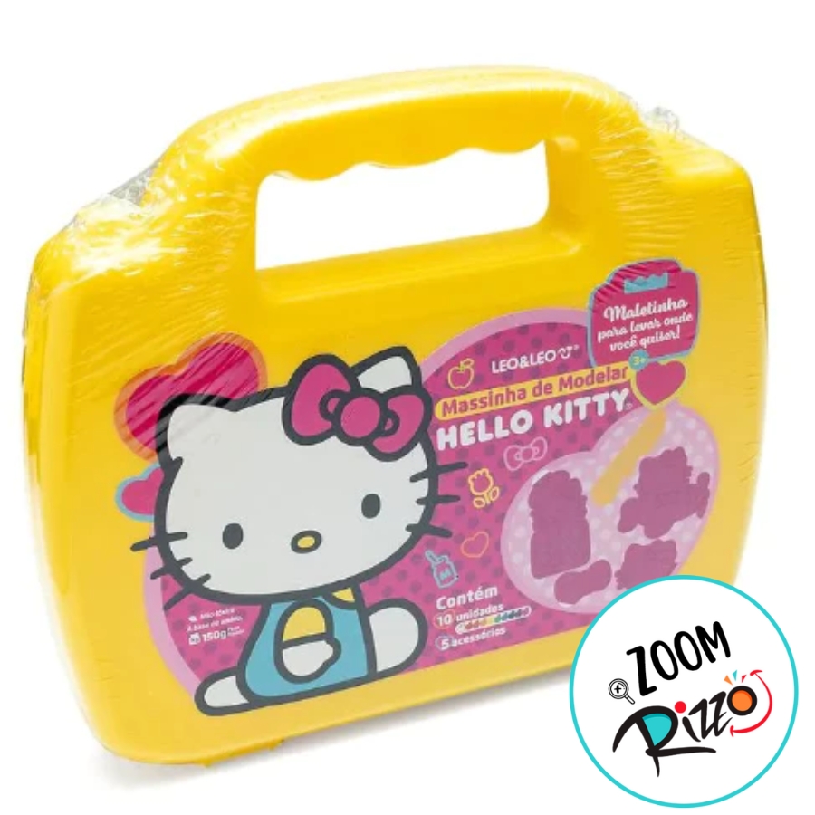 Maleta Hello Kitty massinha de modelar - 10 cores - 1 unidade