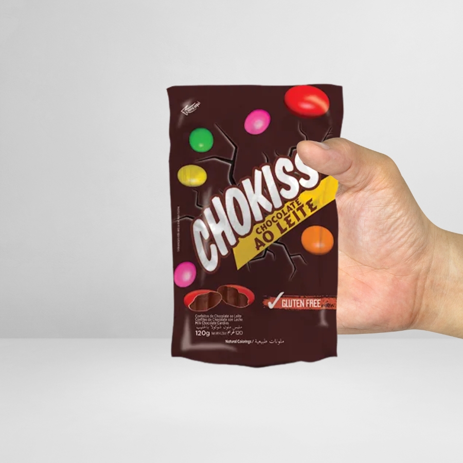 Pastilhas Confeitadas Sabor Chocolate ao Leite Chokiss - 120g - 1