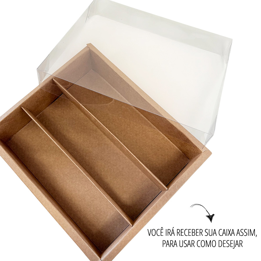Caixa Mini Champanhe e Taça (22,5cm x 19cm x 6,2cm) Kraft - 5