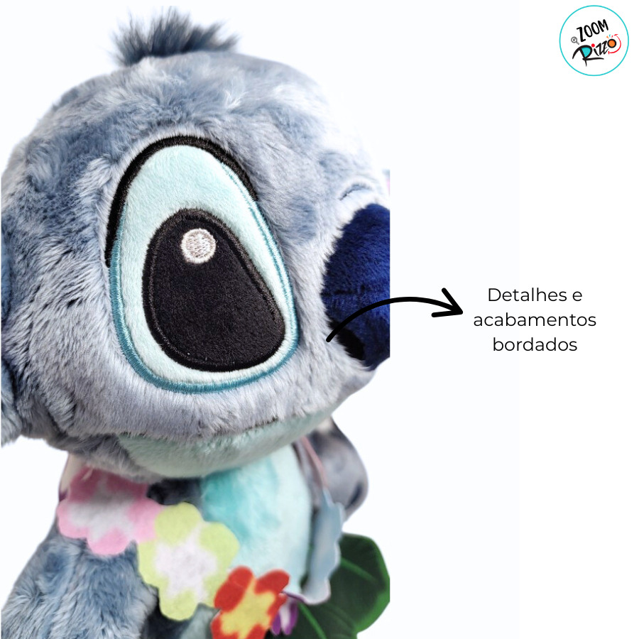 Pelúcia Stitch Aloha - 33cm - 1 unidade - Disney Original - Rizzo