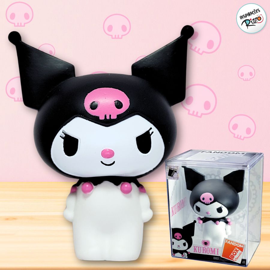 Boneca Fandom Box - Kuromi - Hello Kitty - 10cm - 1 unidade