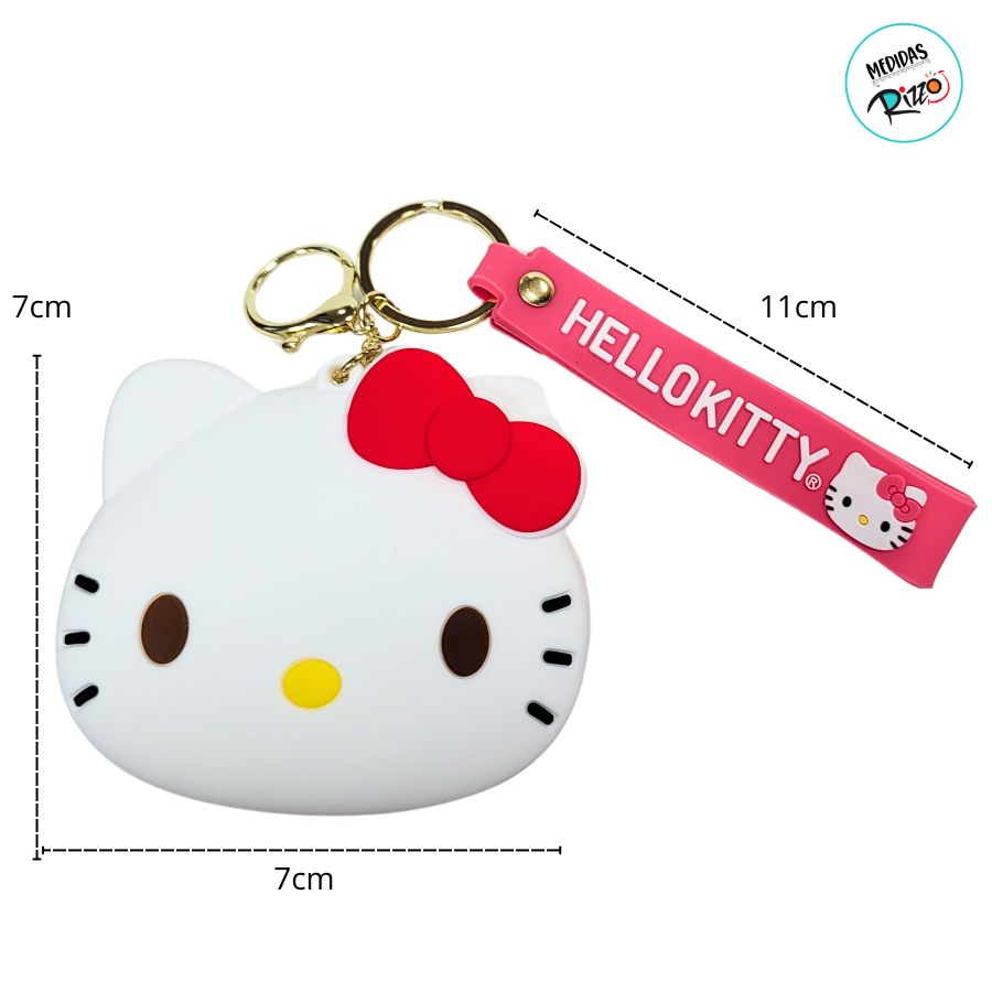 Porta Níquel de Silicone - Hello Kitty - 7cm - 1 unidade - Rizzo