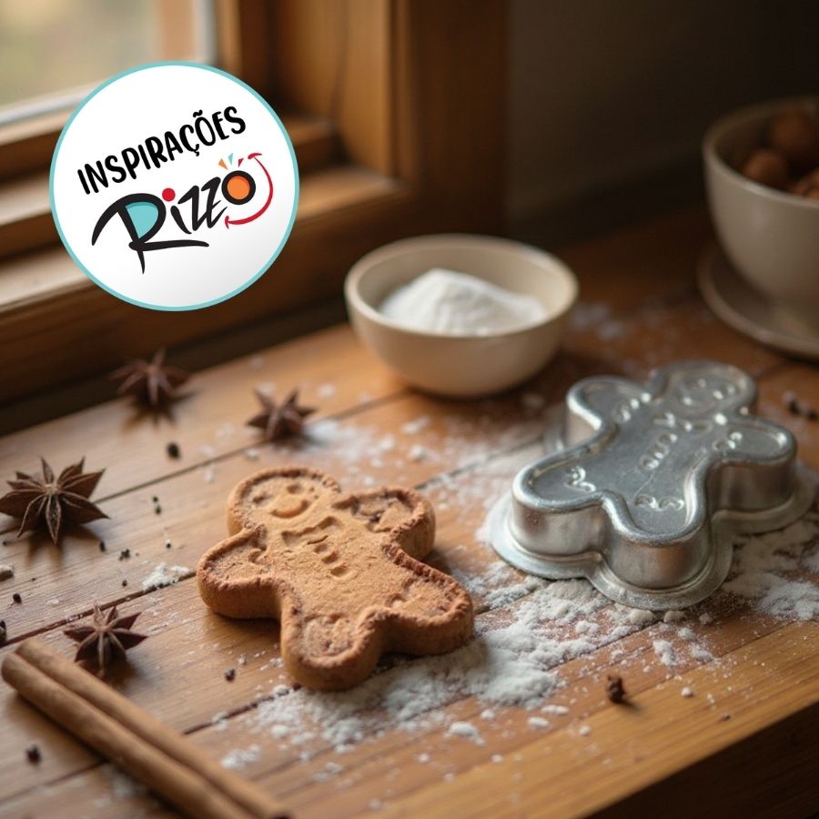 Forma Ballerine em Alumínio - Boneco Ginger Bread De Natal - 18x14