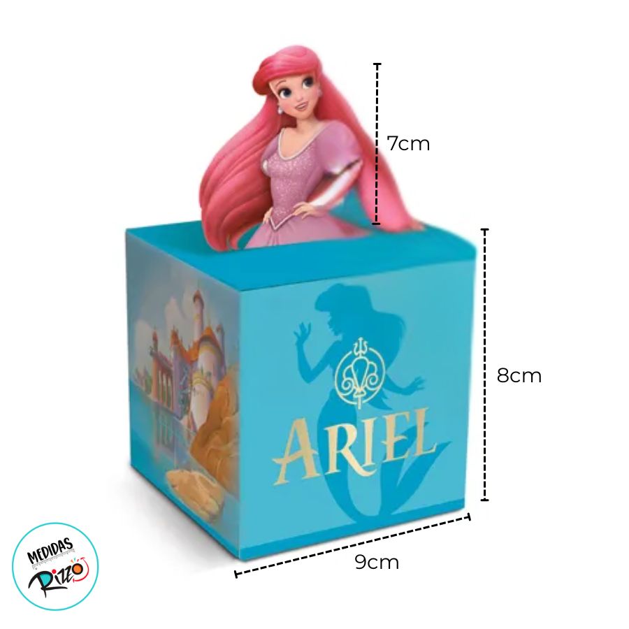 Caixa Pop Up - Princesas - M 9x9x8cm - Disney Original - 10