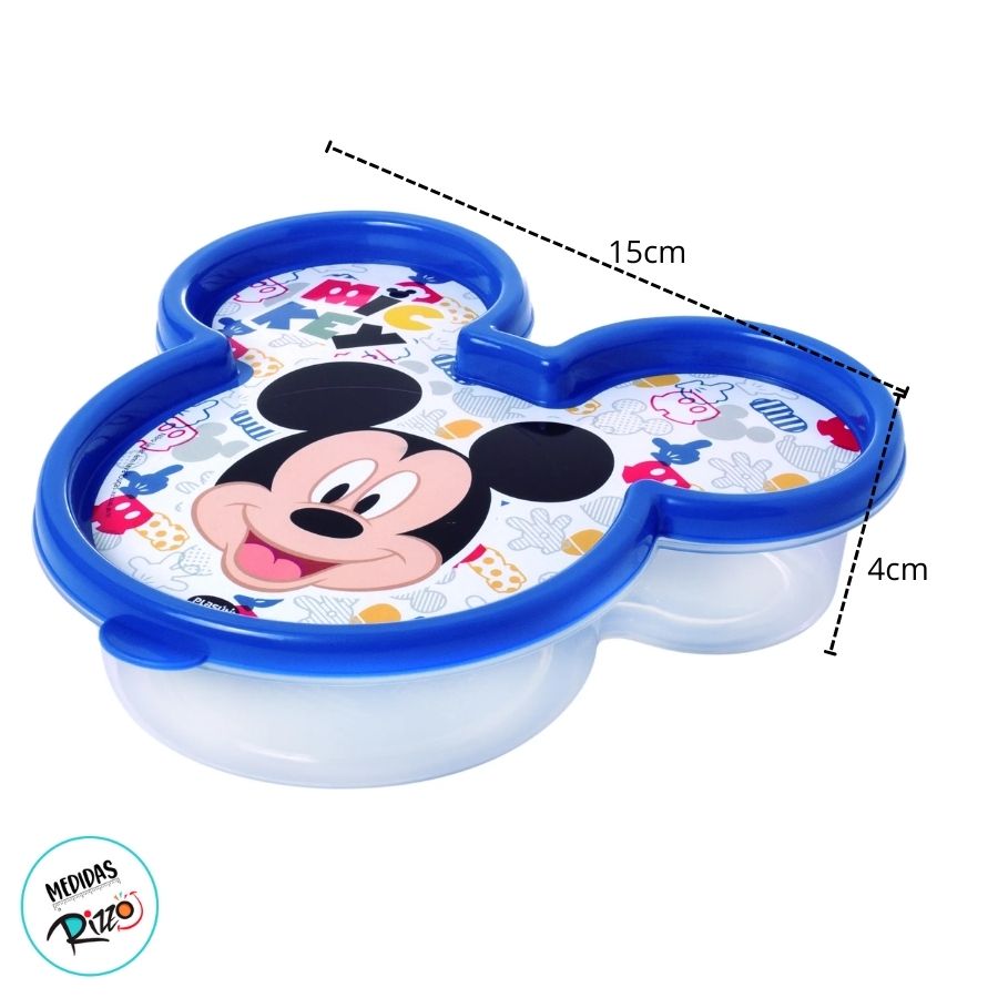 Pote de Plástico Formato - Mickey Mouse - 320ml - 15x15cm - Disney
