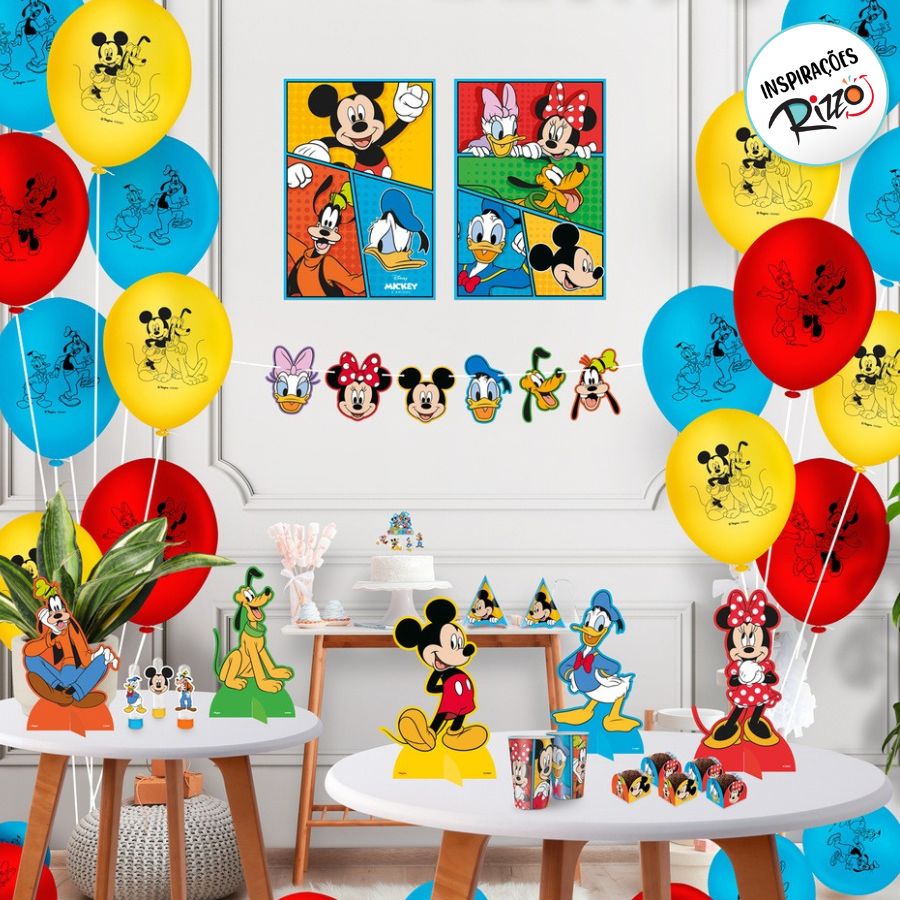 Cartaz Decorativo - Mickey e Amigos - 45x31cm - Disney Original