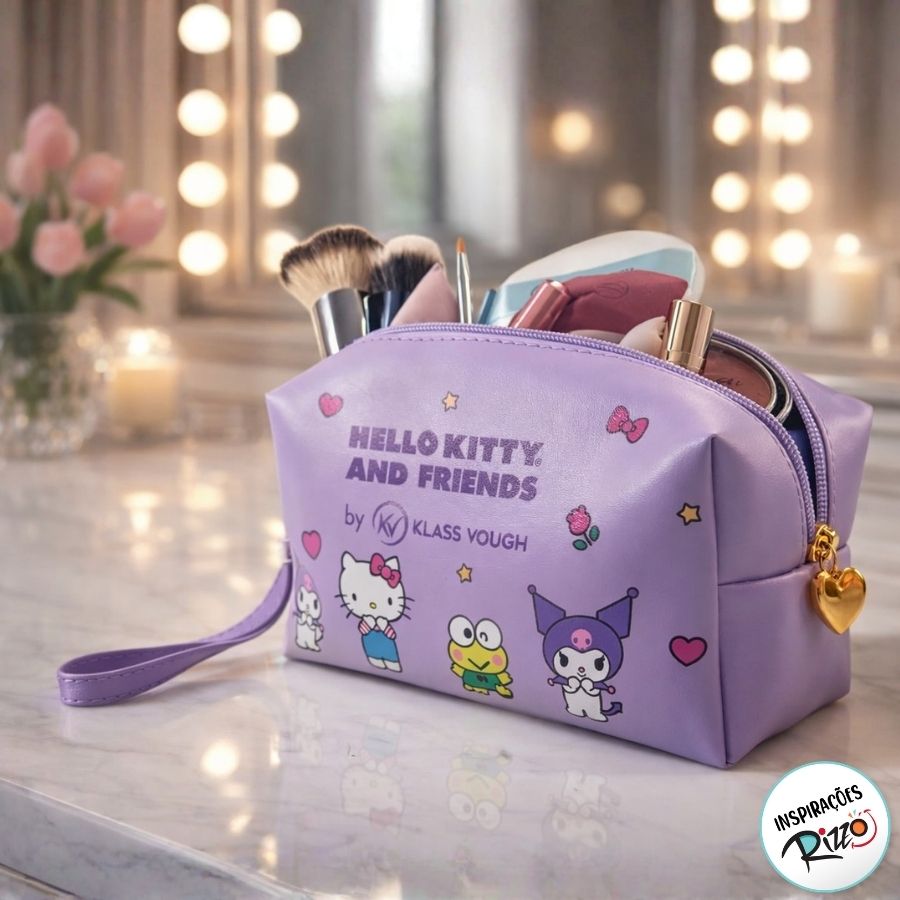 Nécessaire - Hello Kitty and Friends - Lilás - 16,5x10x5,5cm - 1