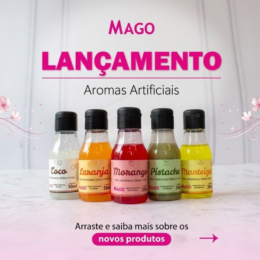 Aroma Artificial Alimentício Pistache - 30mL - 1 unidade - Mago