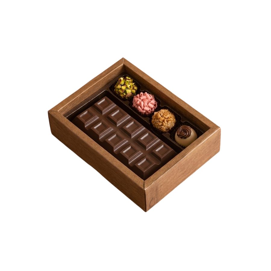 Caixa Tablete -Kraft - 10 Gomos+Bombom - 5 unidades - Crystal