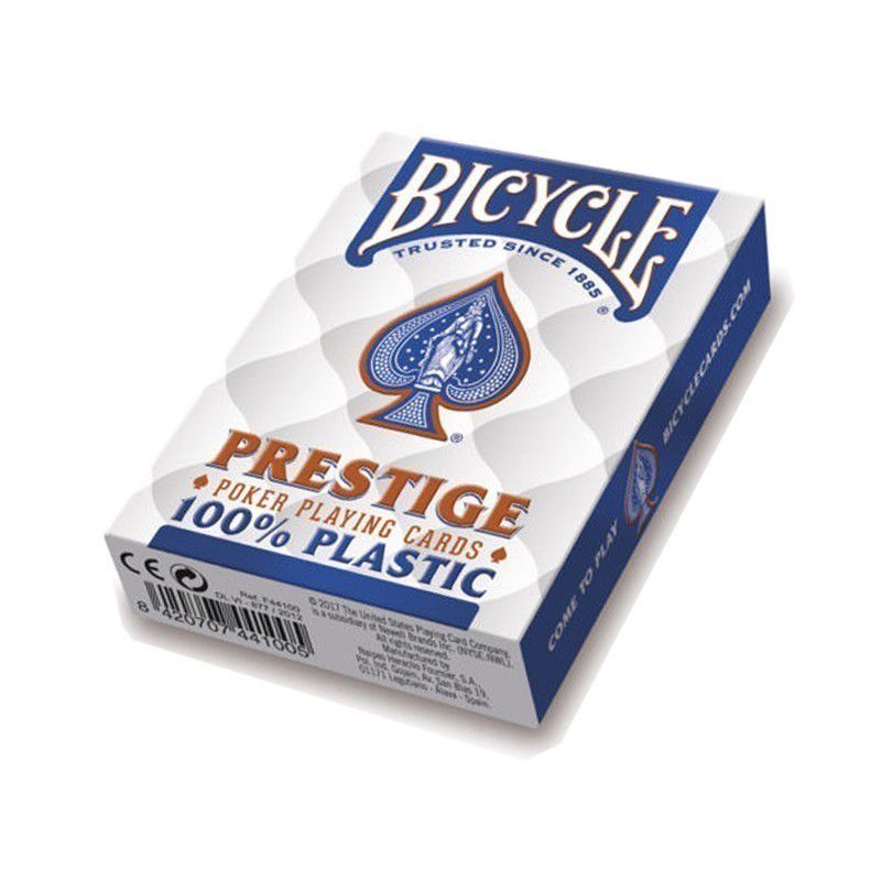 Baralho Bicycle Prestige Jumbo 100% Plástico Azul - Baralho Box