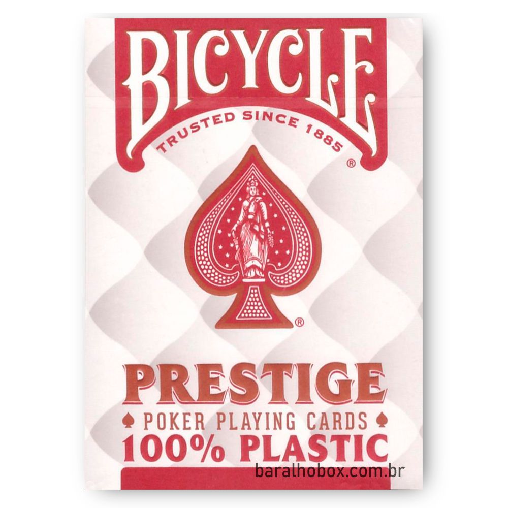 Baralho Bicycle Prestige Jumbo 100% Plástico Vermelho - Baralho