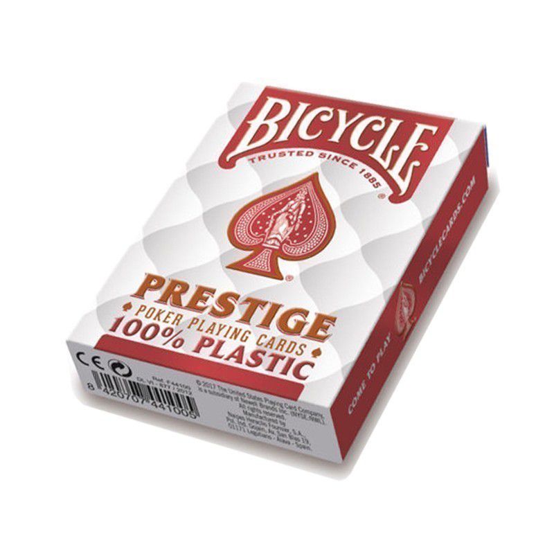 Baralho Bicycle Prestige Jumbo 100% Plástico Vermelho - Baralho